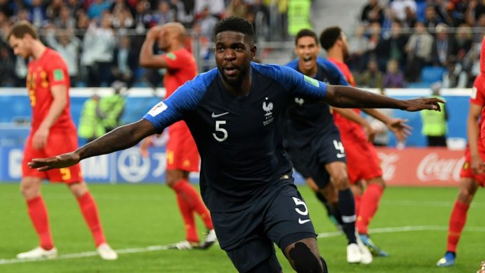 Samuel Umtiti takes Les Bleus into 2018 FIFA World Cup final