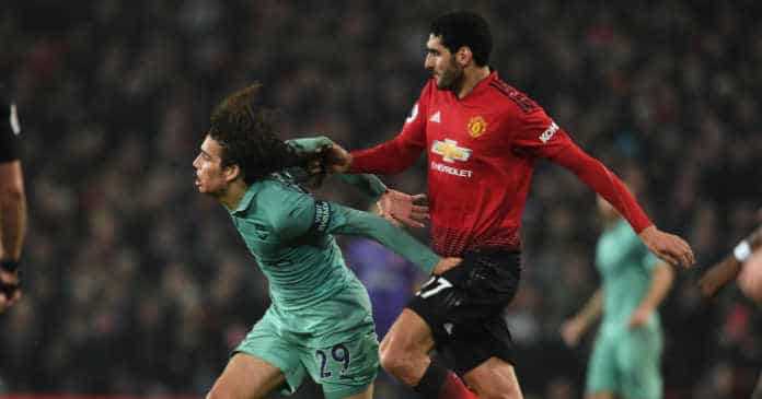WATCH: Marouane Fellaini Pull Matteo Guendouzi&rsquo;s Hair