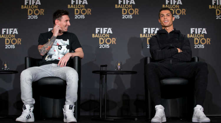 Cristiano Ronaldo and Lionel Messi compare