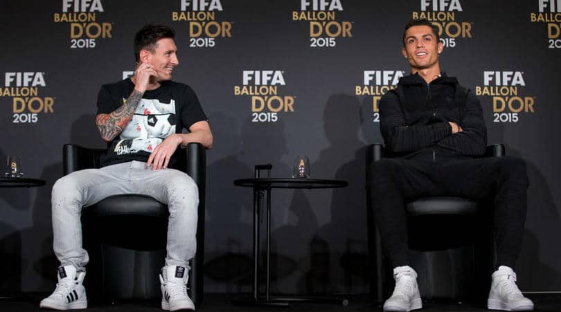 Cristiano Ronaldo and Lionel Messi compare
