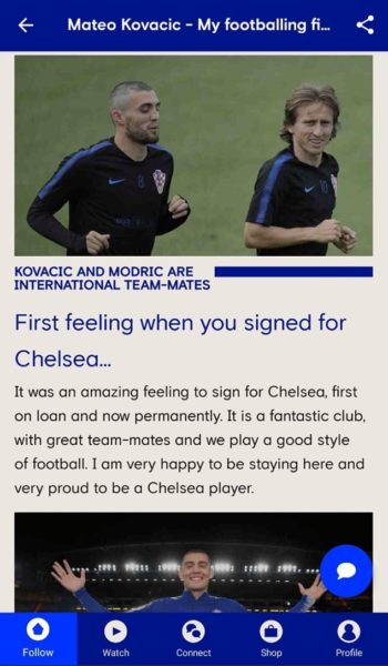 Chelsea Leak Signing Kovacic Club App