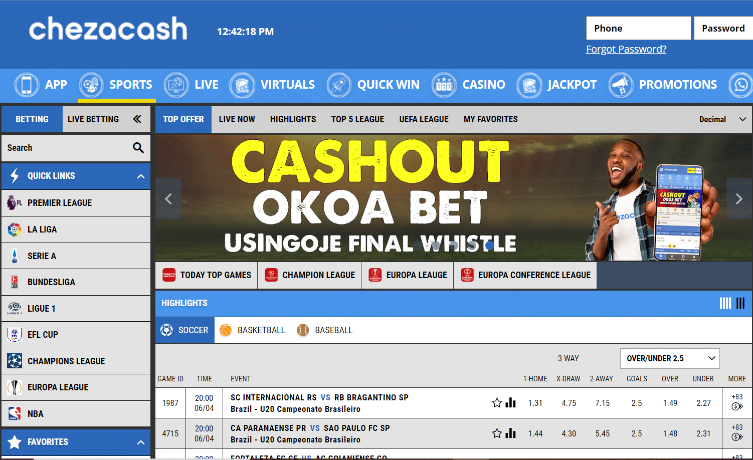 chezacash Promotional Code 