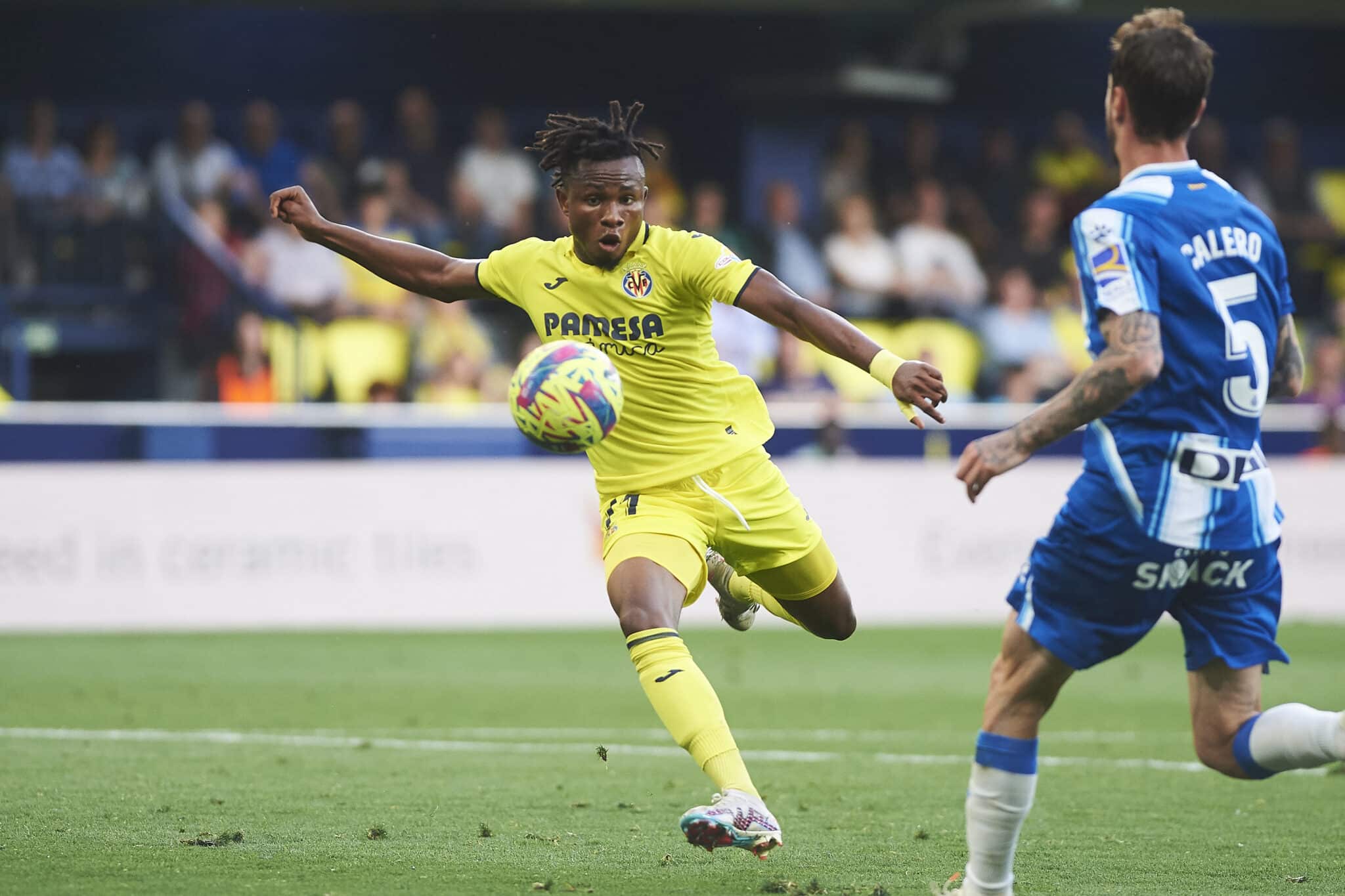 Samuel Chukwueze in action for Villarreal