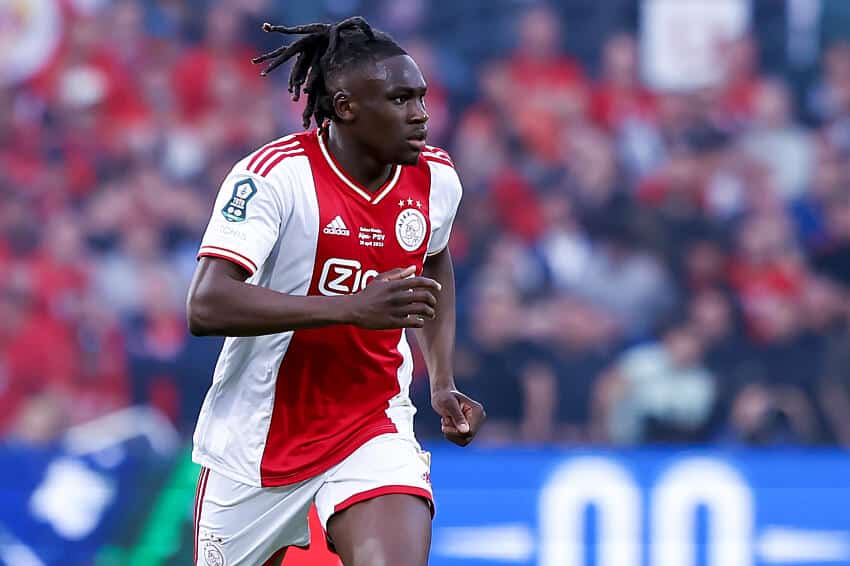 Calvin Bassey in action for Ajax