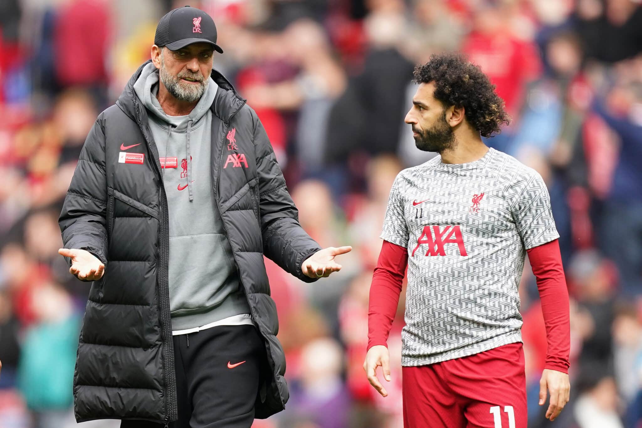 Mohamed Salah with Liverpool manager