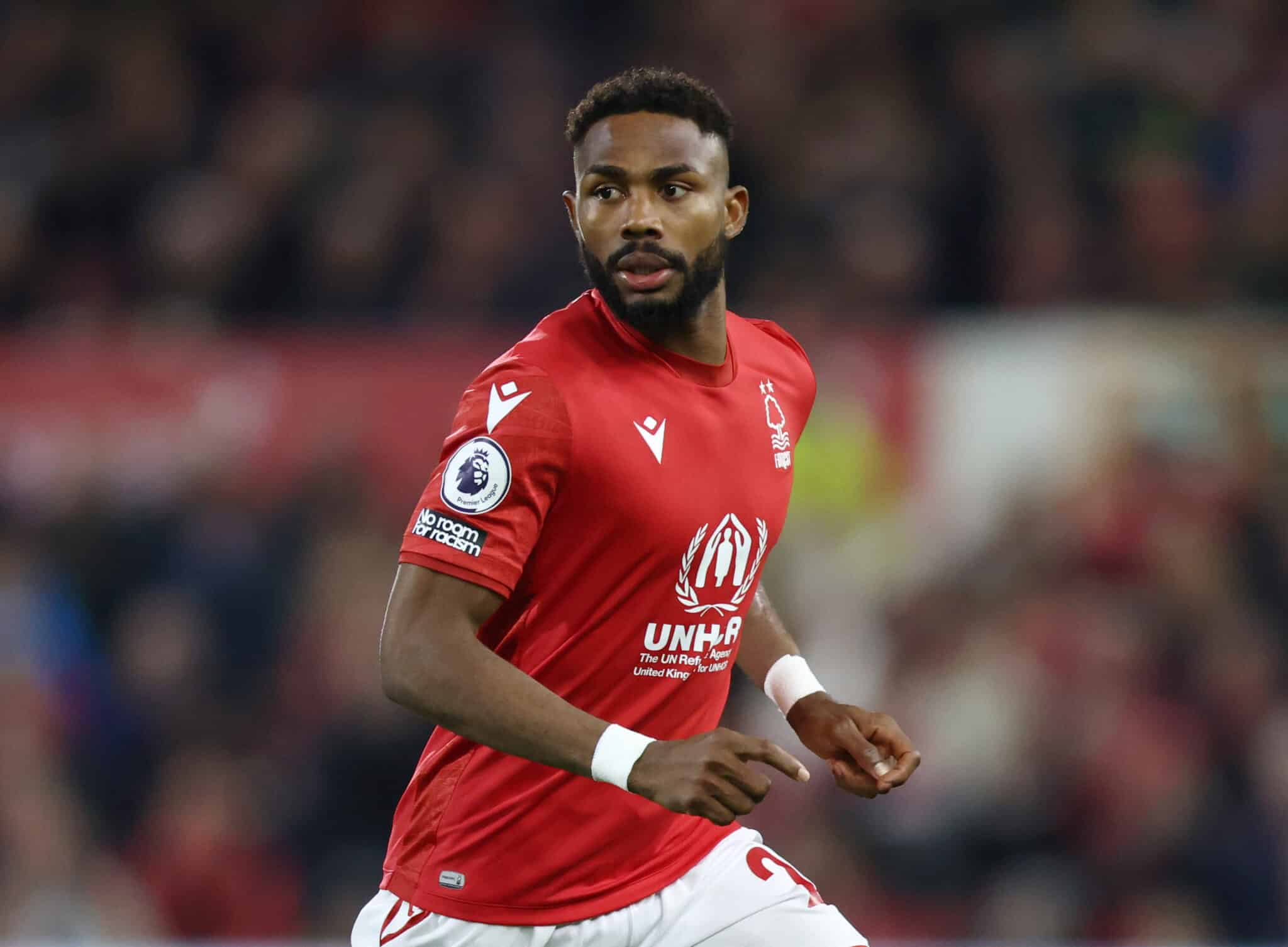 Super Eagles' Emmanuel Dennis in action for Nottingham