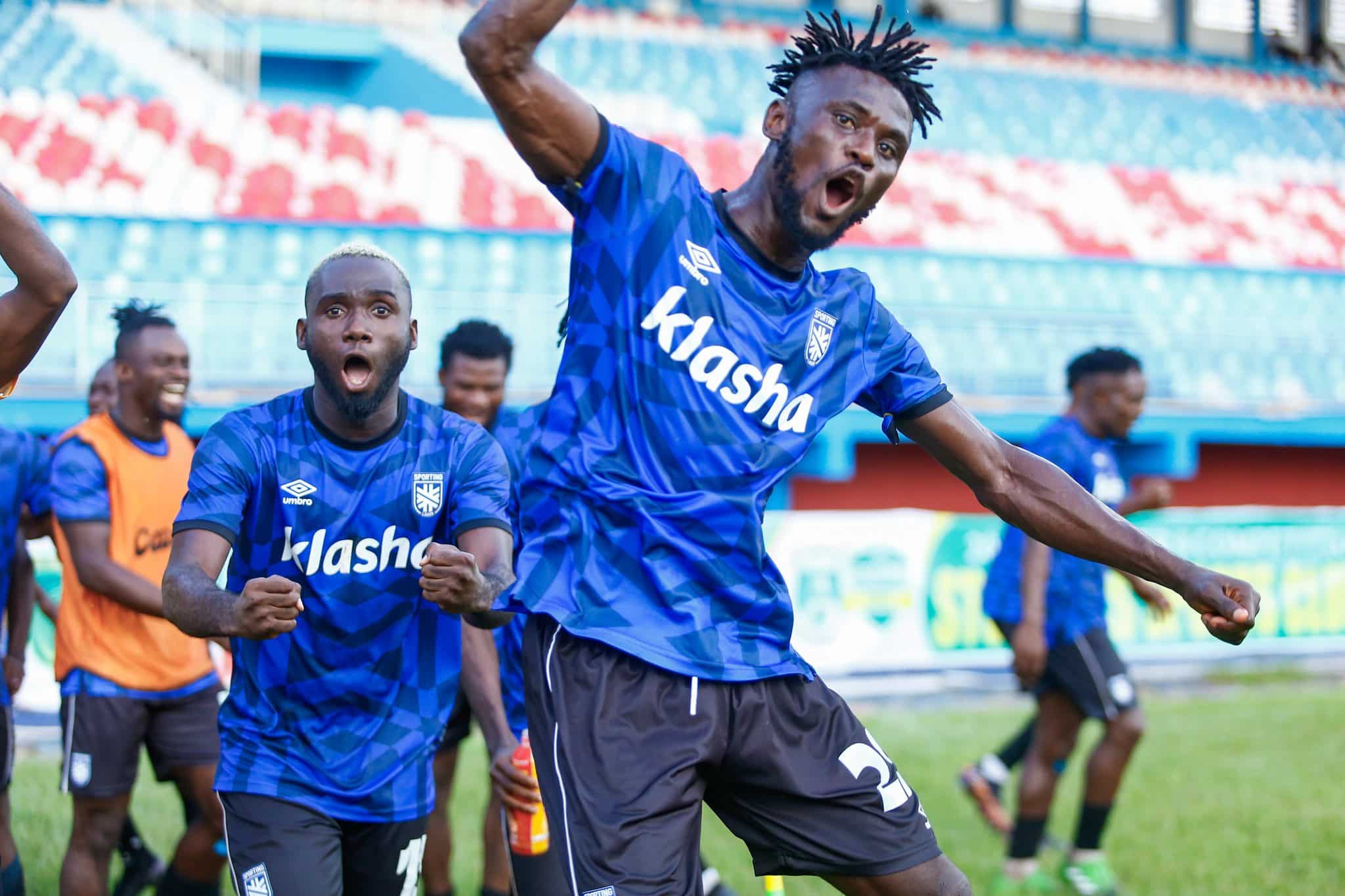 Sporting Lagos players celebrating