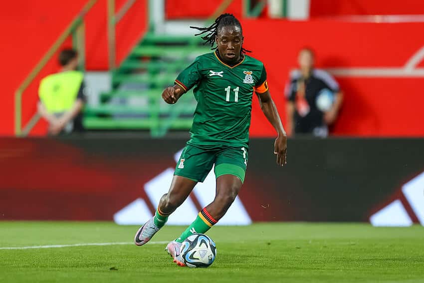 Barbra Banda in action for Zambia