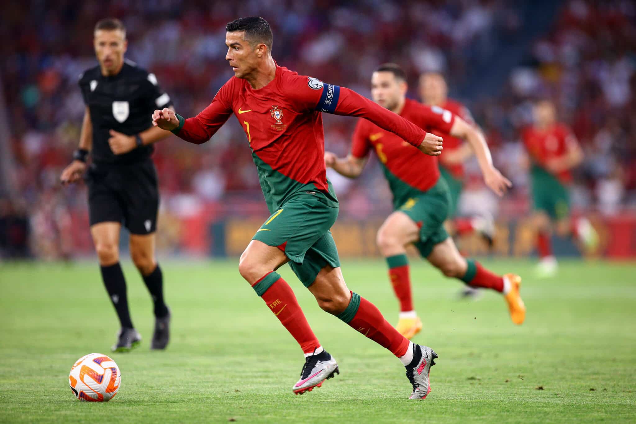 Ronaldo in action for Portugal