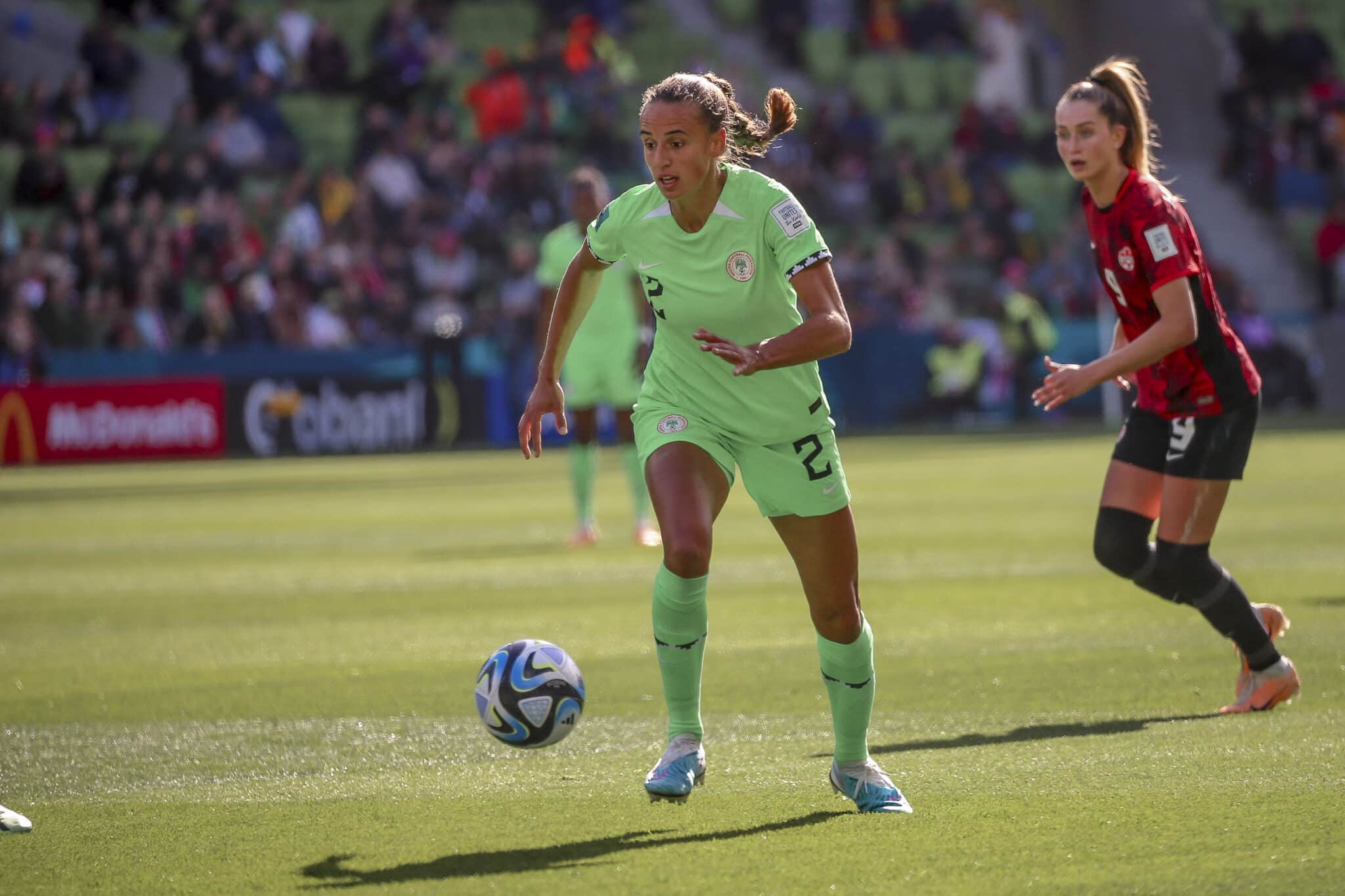 Super Falcons defender Ashleigh Plumptre at the Women's World Cup