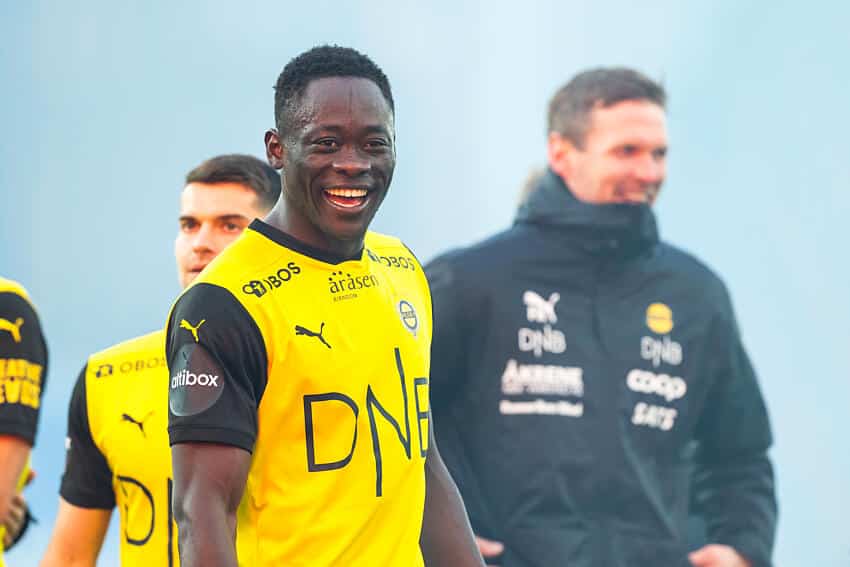 Akor Adams in smiling mood for Lillestr&oslash;m
