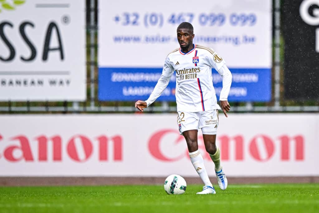 Clinton Mata in a pre-season game for Lyon