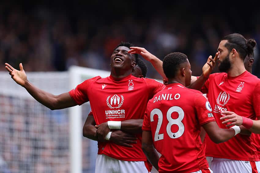 Taiwo Awoniyi in action for Nottingham Forest