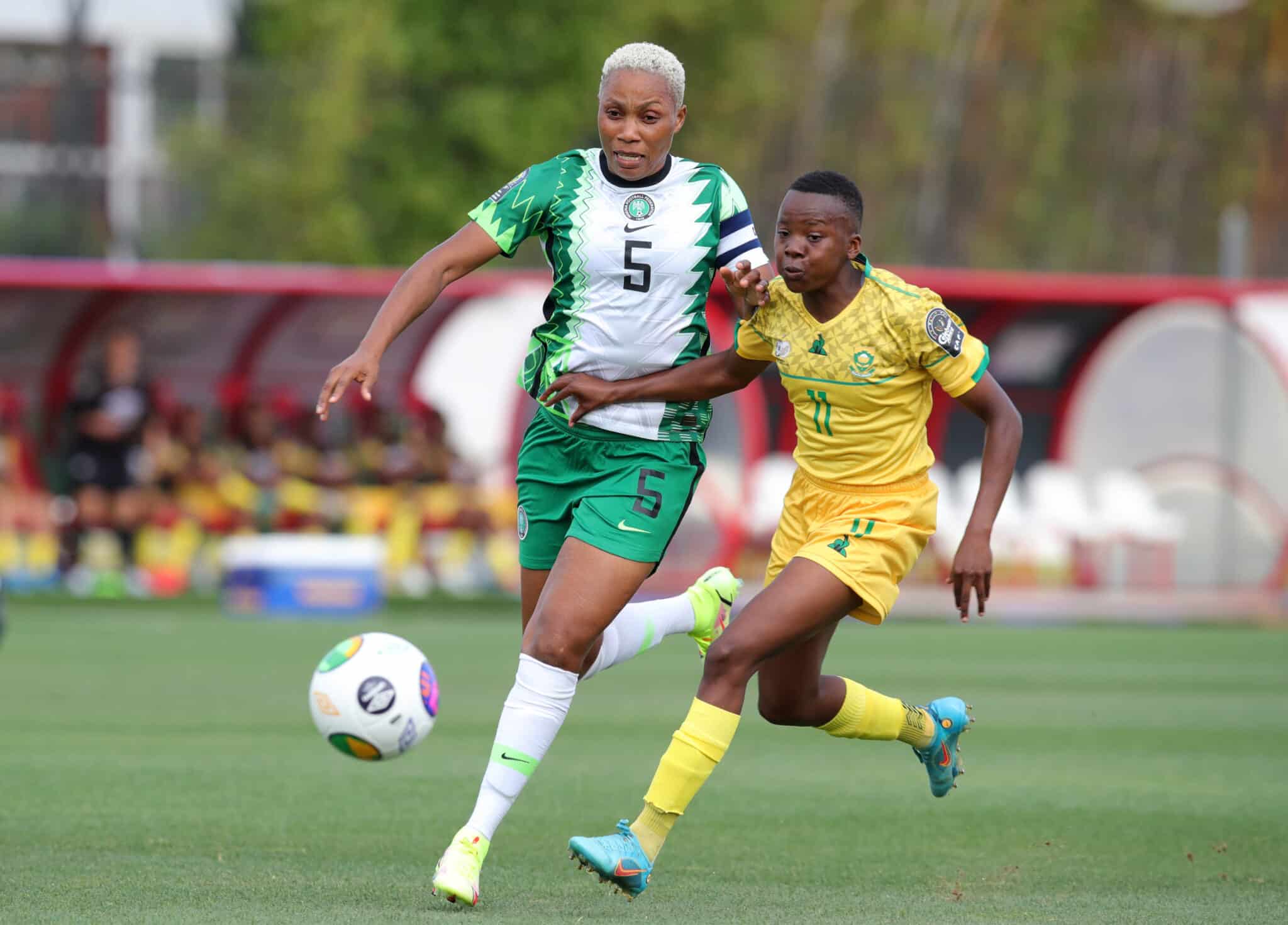 Super Falcons player Onome Ebi in action for Nigeria