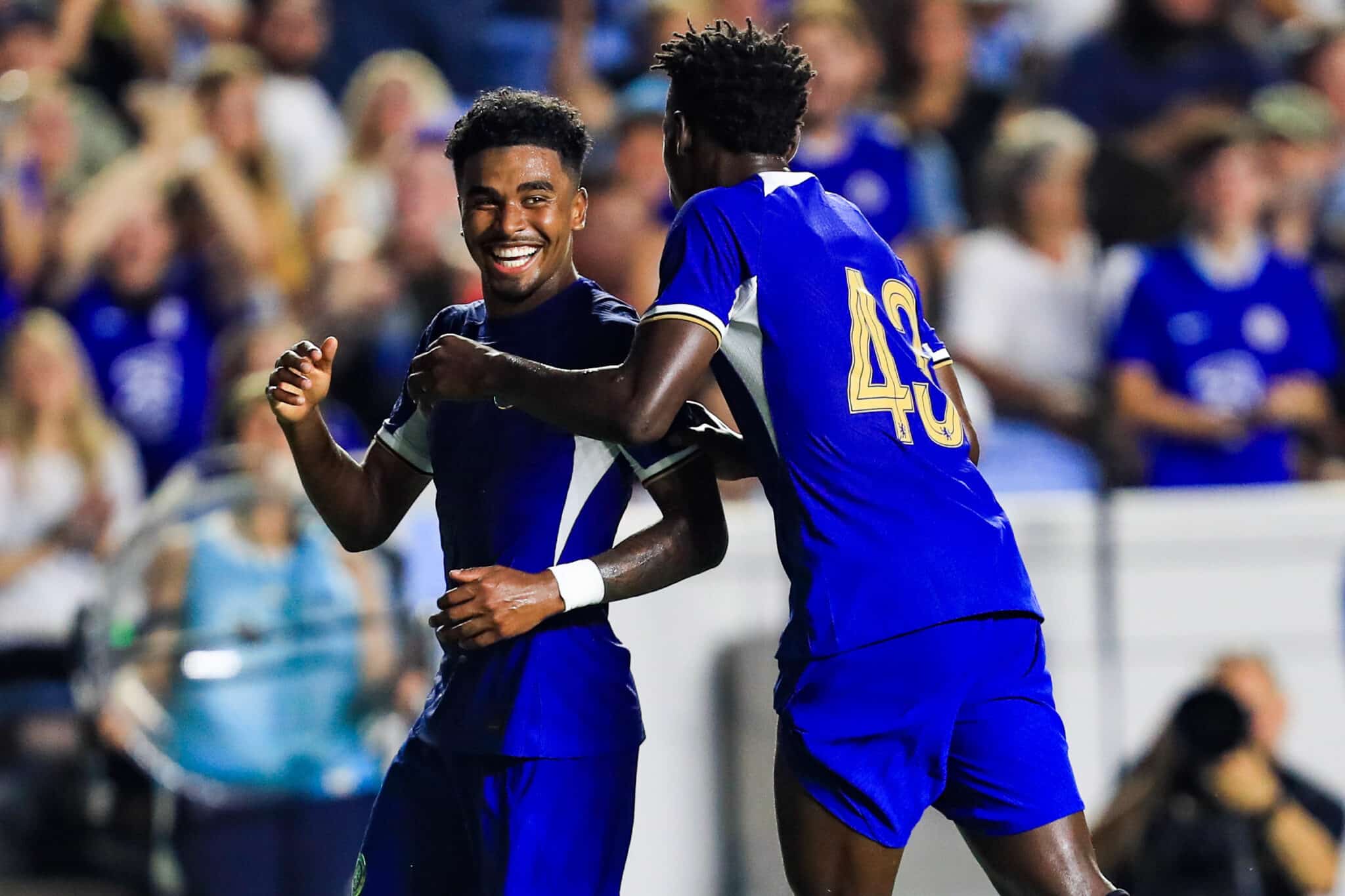 Nicolas Jackson with Ian Maatsen