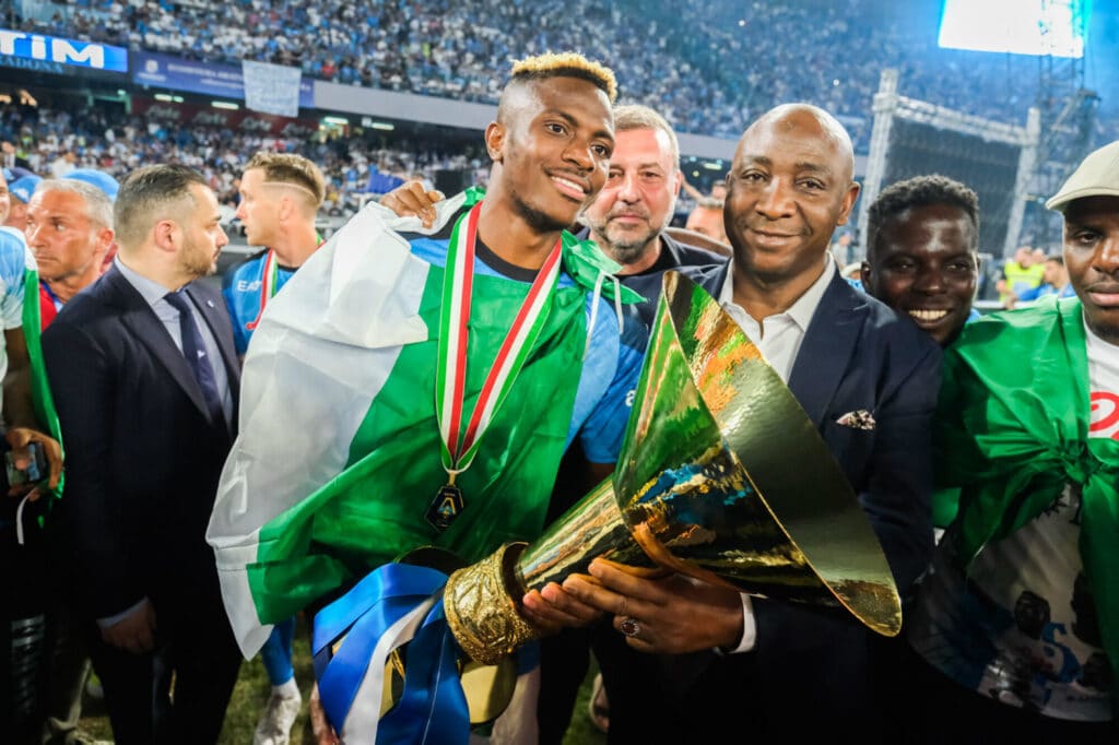 Victor Osimhen with the Serie A title