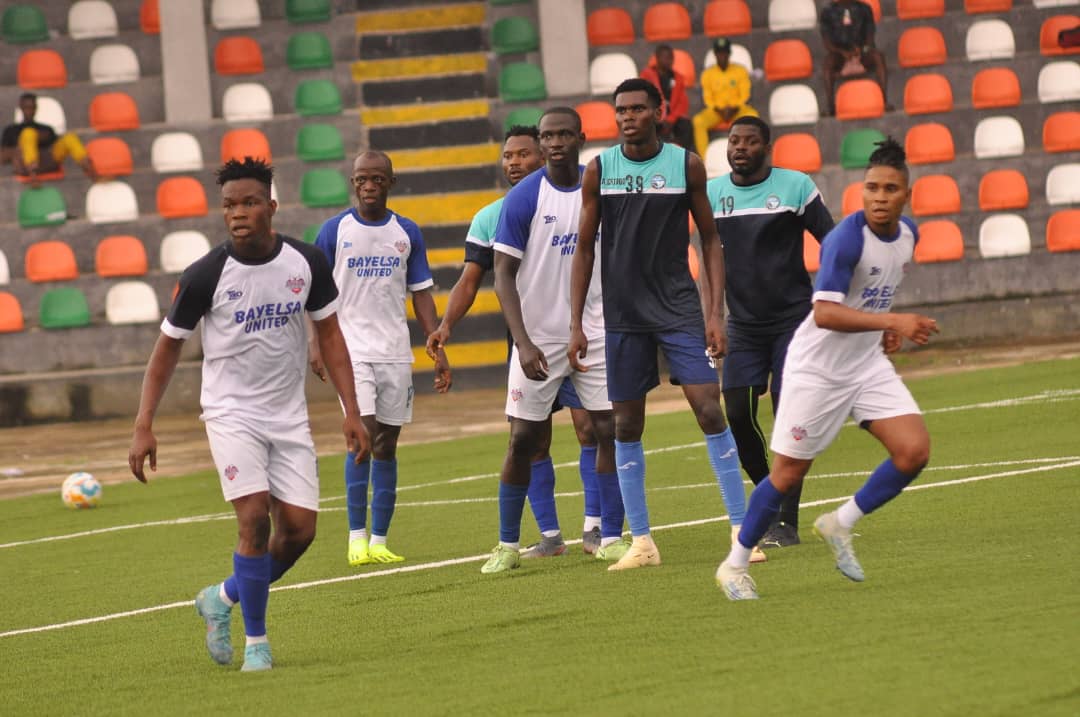 NPFL outfit Enyimba FC's players in action