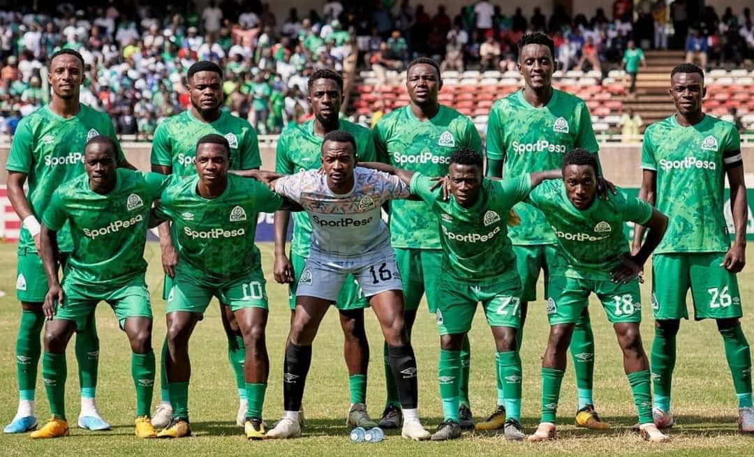 FKF Premier League outfit Gor Mahia pose for a picture
