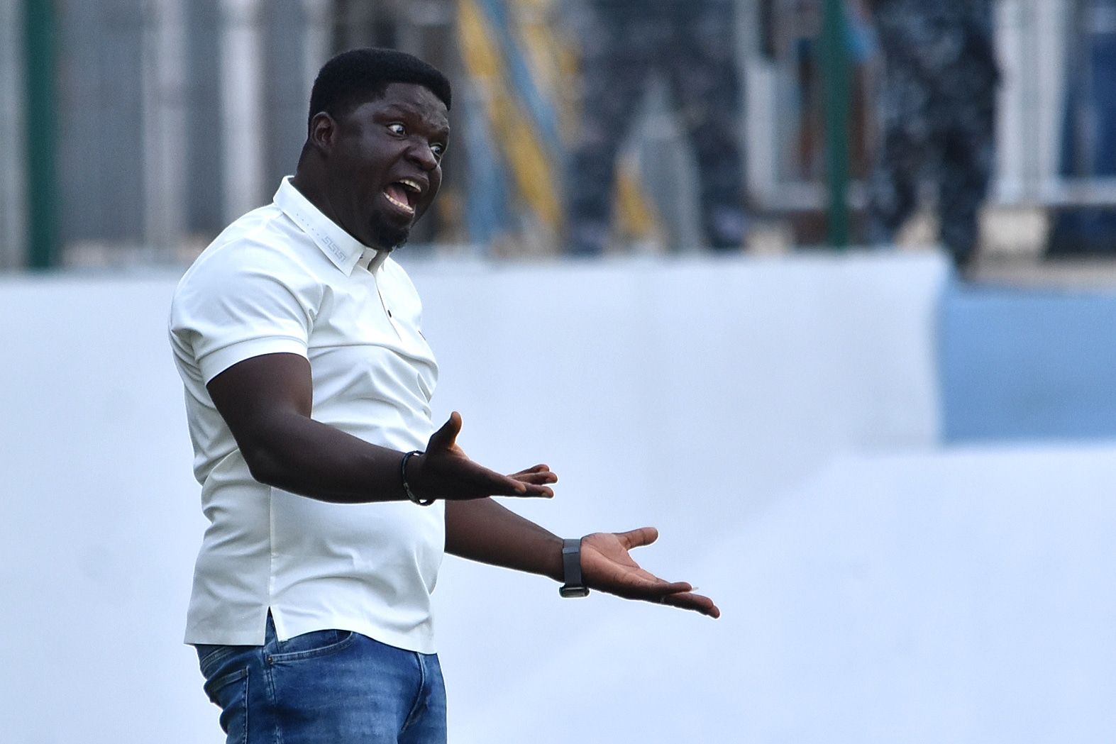 Remo Stars' head coach Ogunmodede during a game