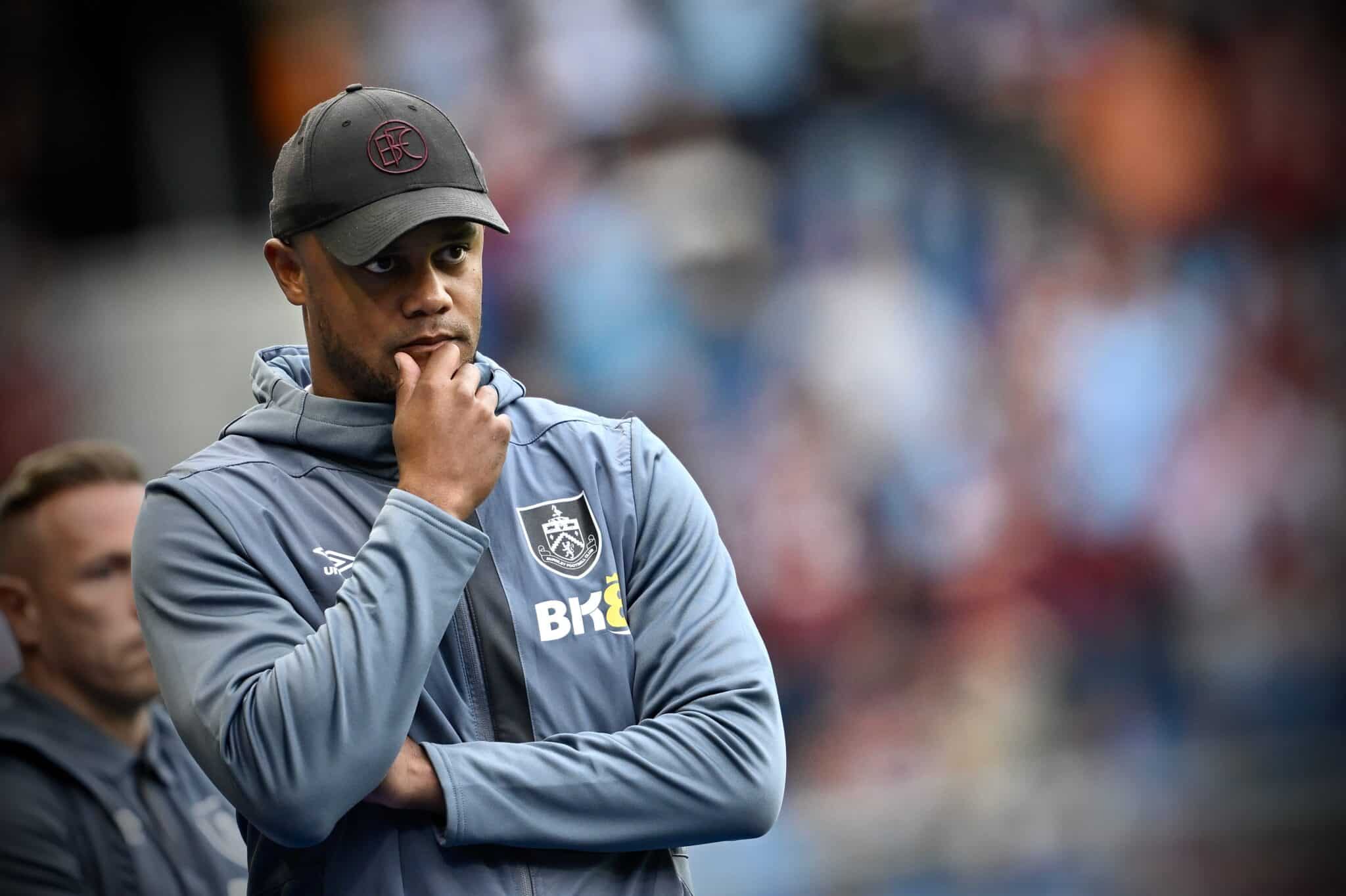 Vincent Kompany analyses the game on the sidelines