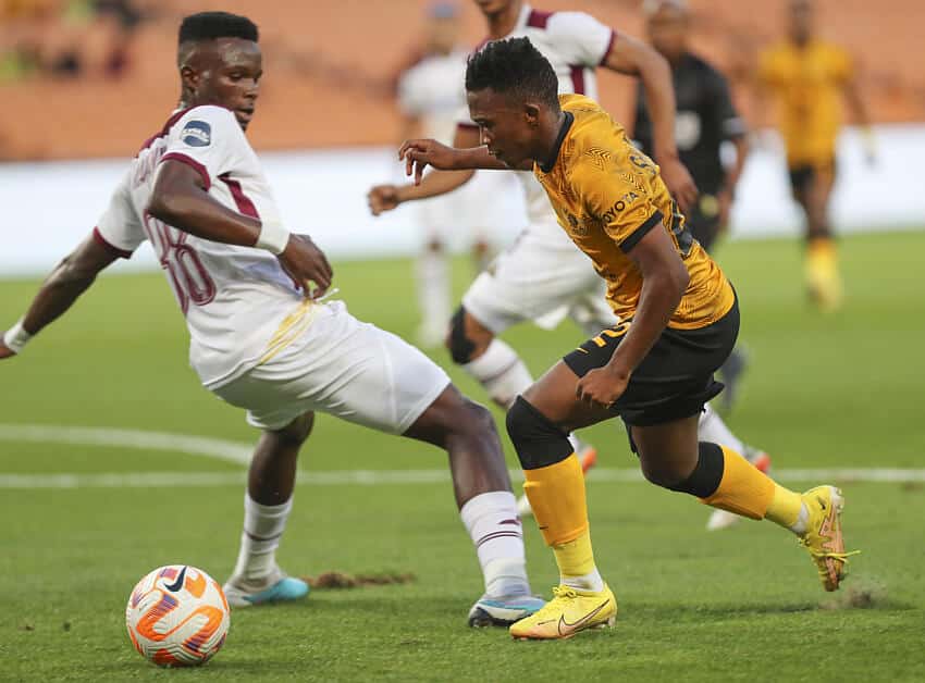 Stellenbosch vs Kaizer Chiefs with Mduduzi in action