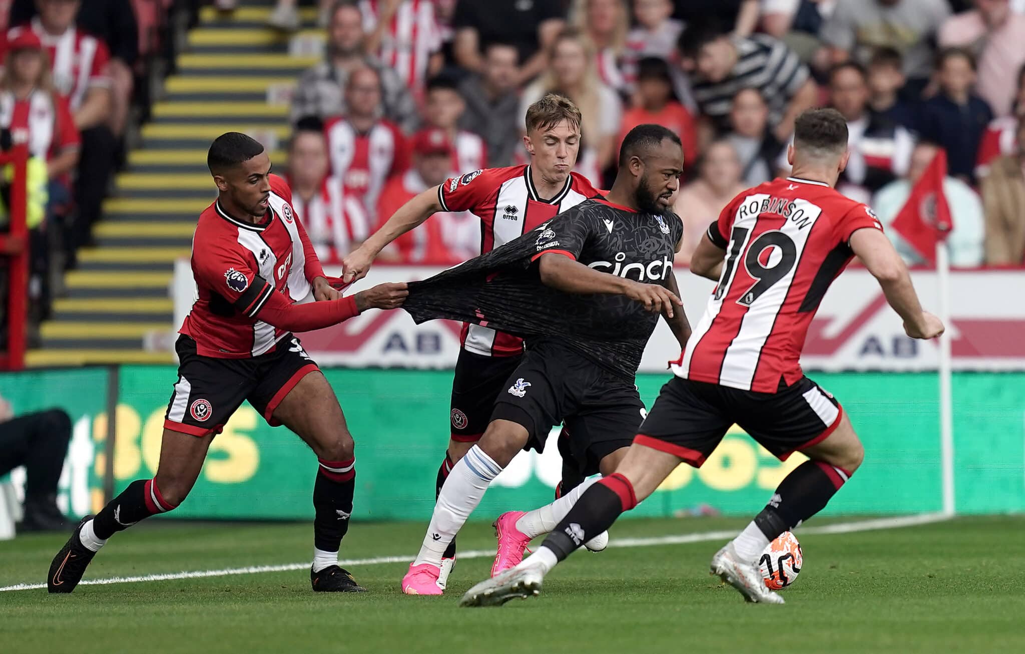 Jordan Ayew skips past players for Crystal Palace