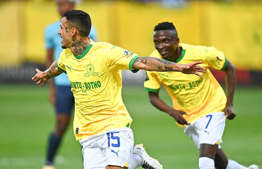 Mamelodi Sundowns Mendieta celebrates goal