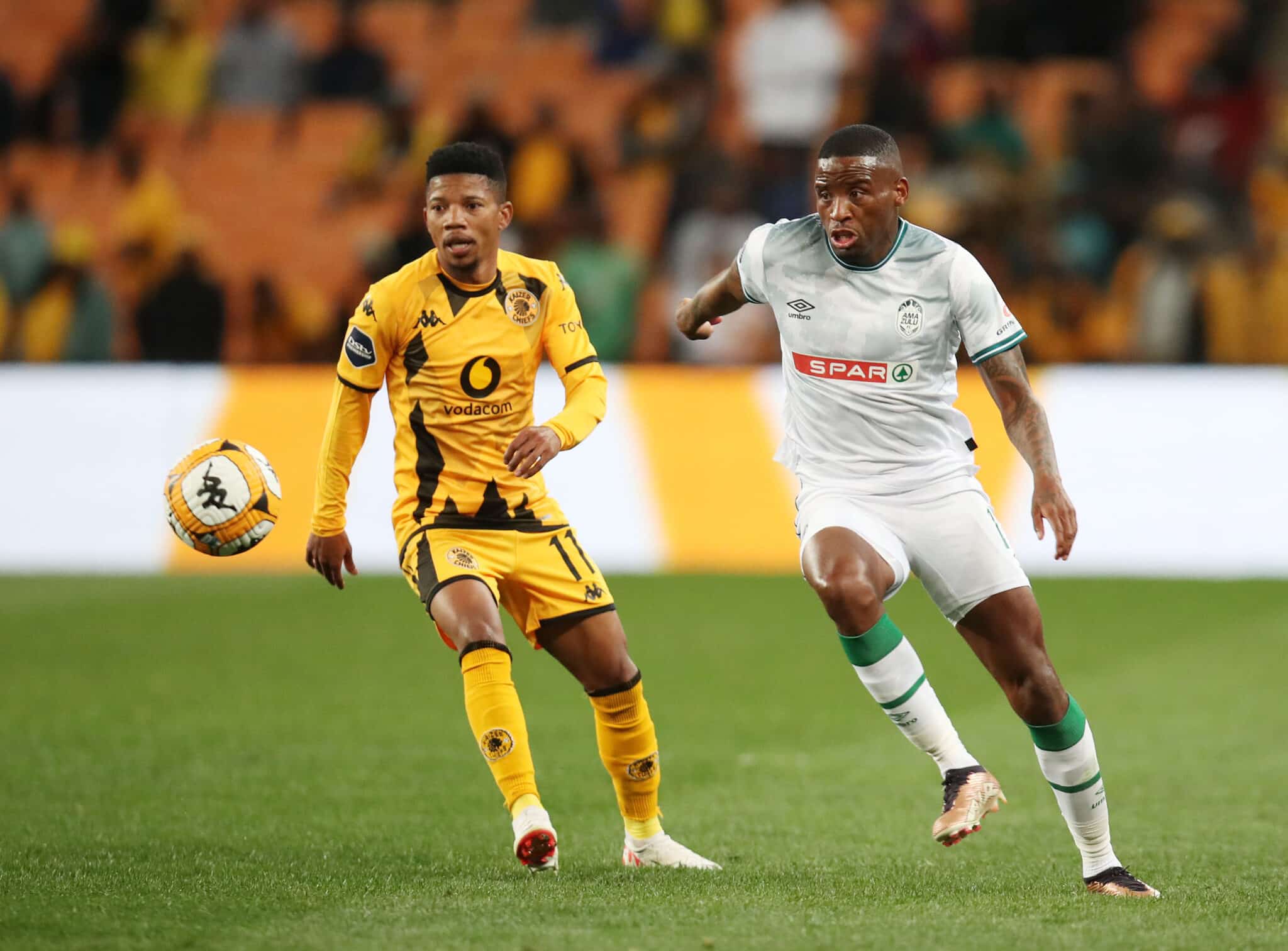 Players in action, Kaizer Chiefs vs AmaZulu
