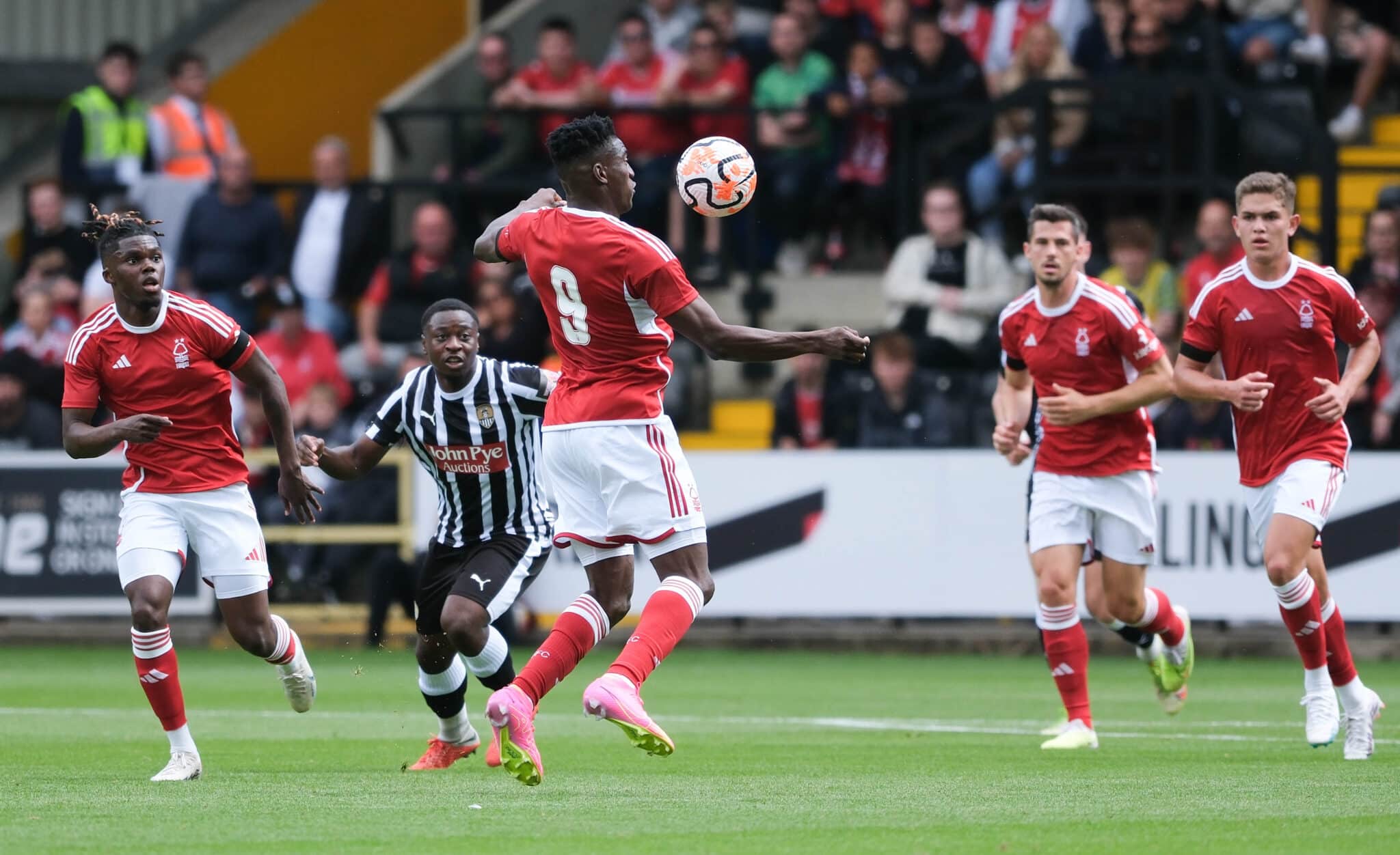 Taiwo Awoniyi in action for Nottingham Forest in pre-season