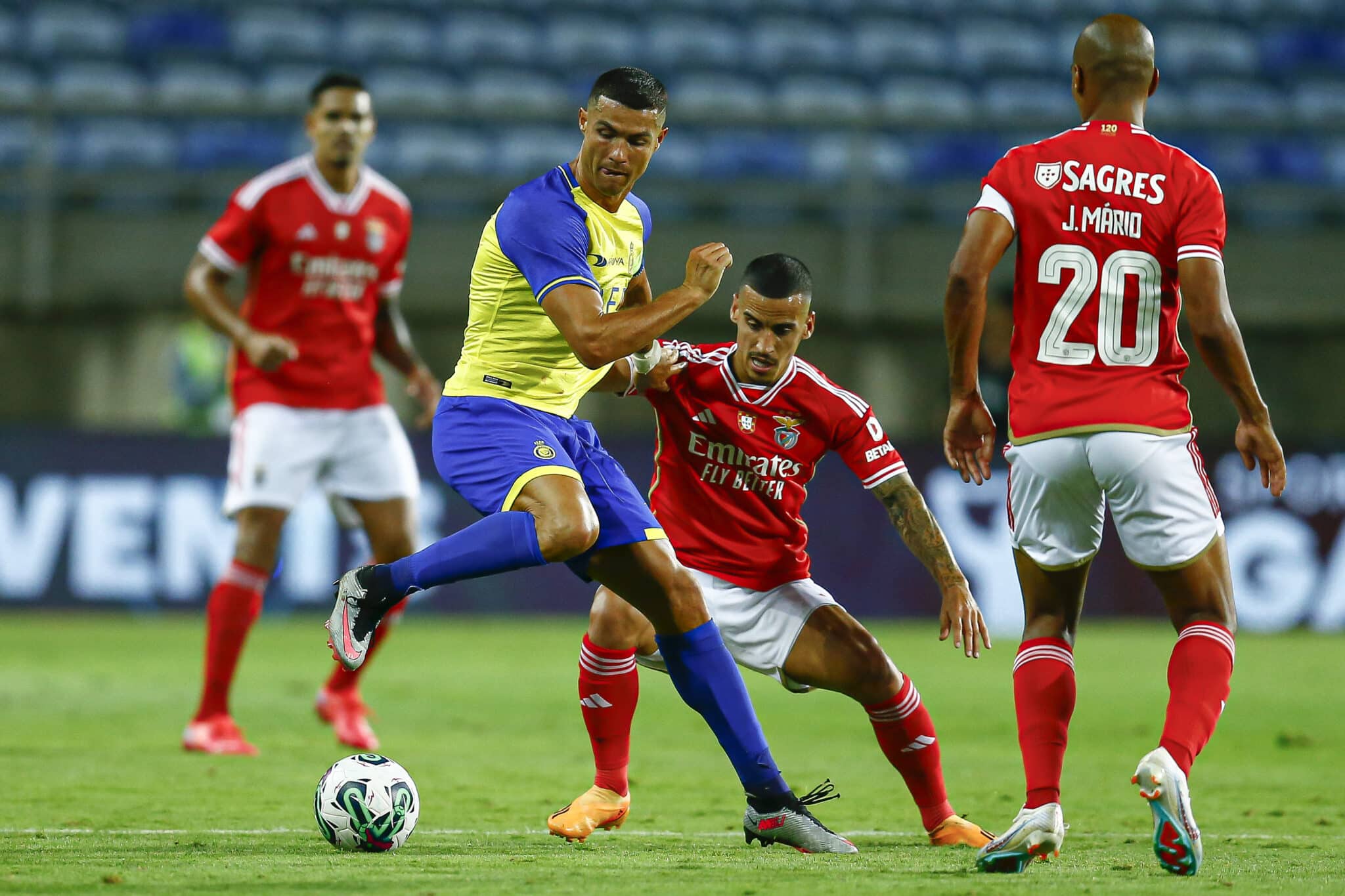 Cristiano Ronaldo in action in the Saudi Pro League