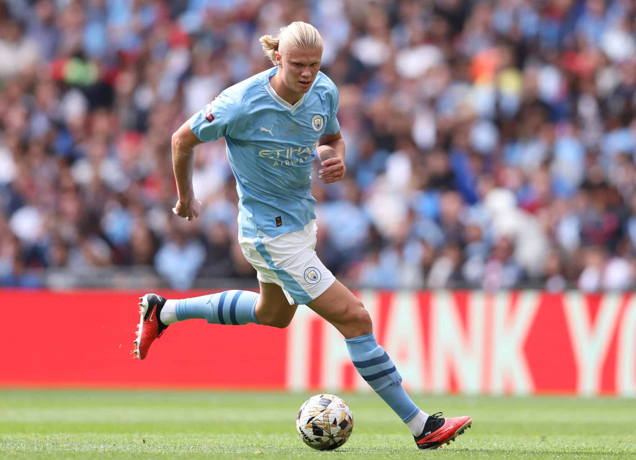 Erling Haaland is Man City's second fastest player in the Premier League