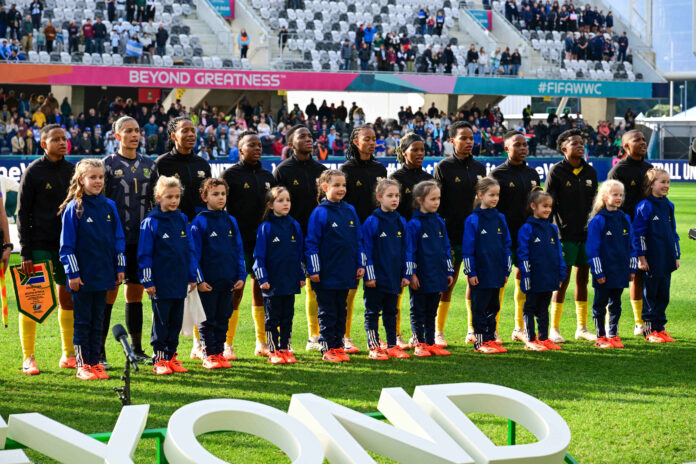 Banyana Banyana stand together for the national anthem Banyana Banyana vs Italy: Lineups and odds – Women’s World Cup