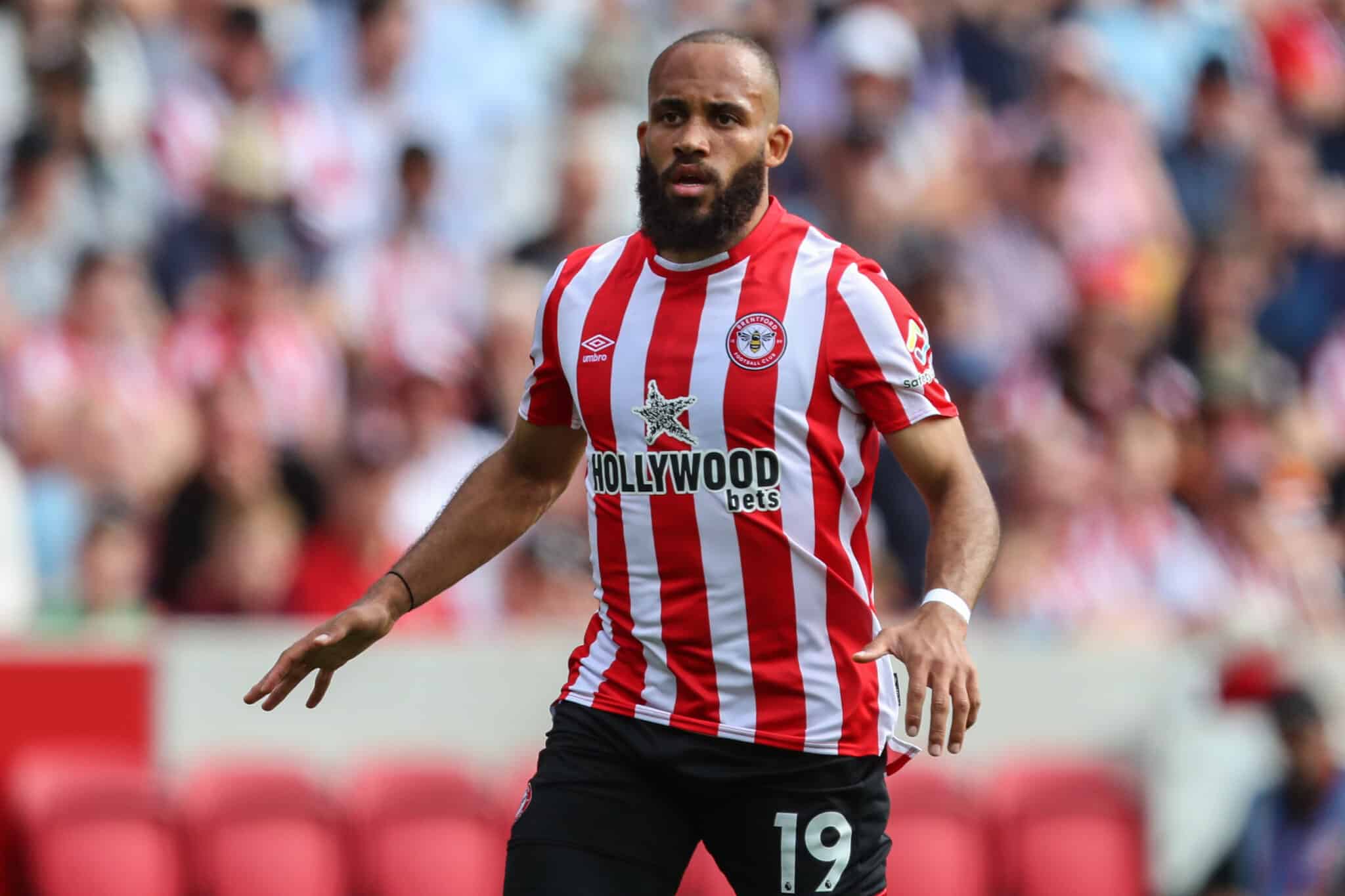 Bryan Mbeumo in action for Premier League side Brentford