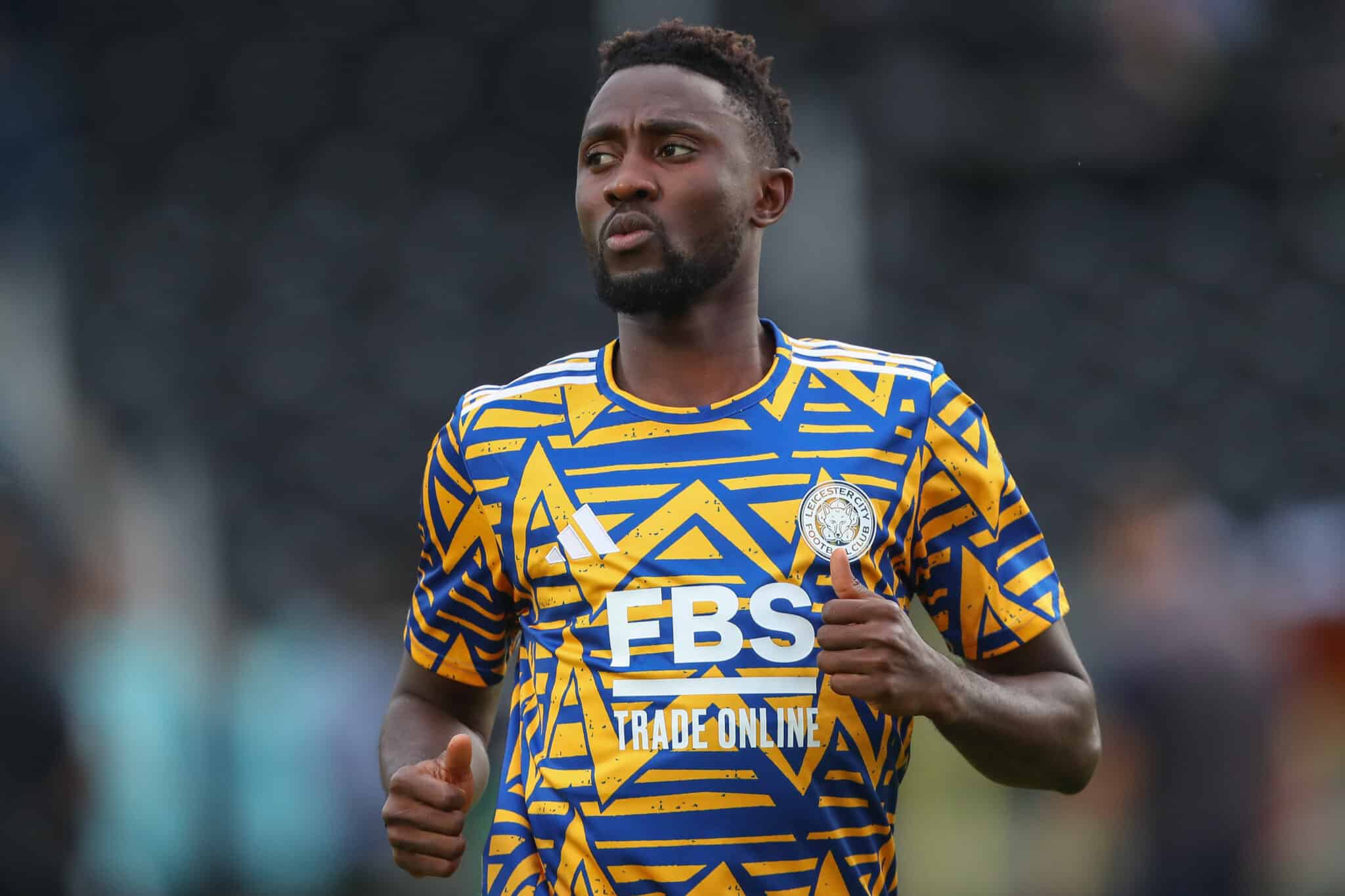 Ndidi warms up for Leicester ahead of EFL Cup game