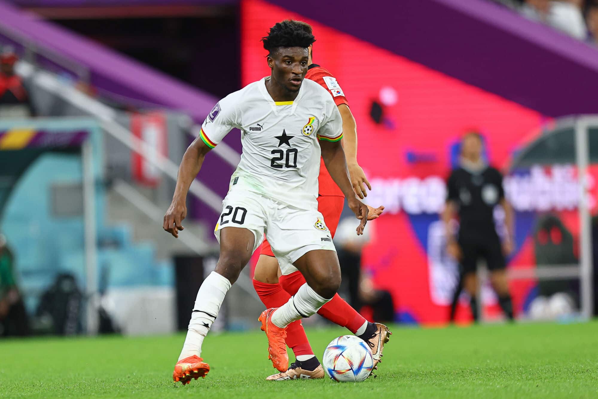 Mohammed Kudus in action for Ghana