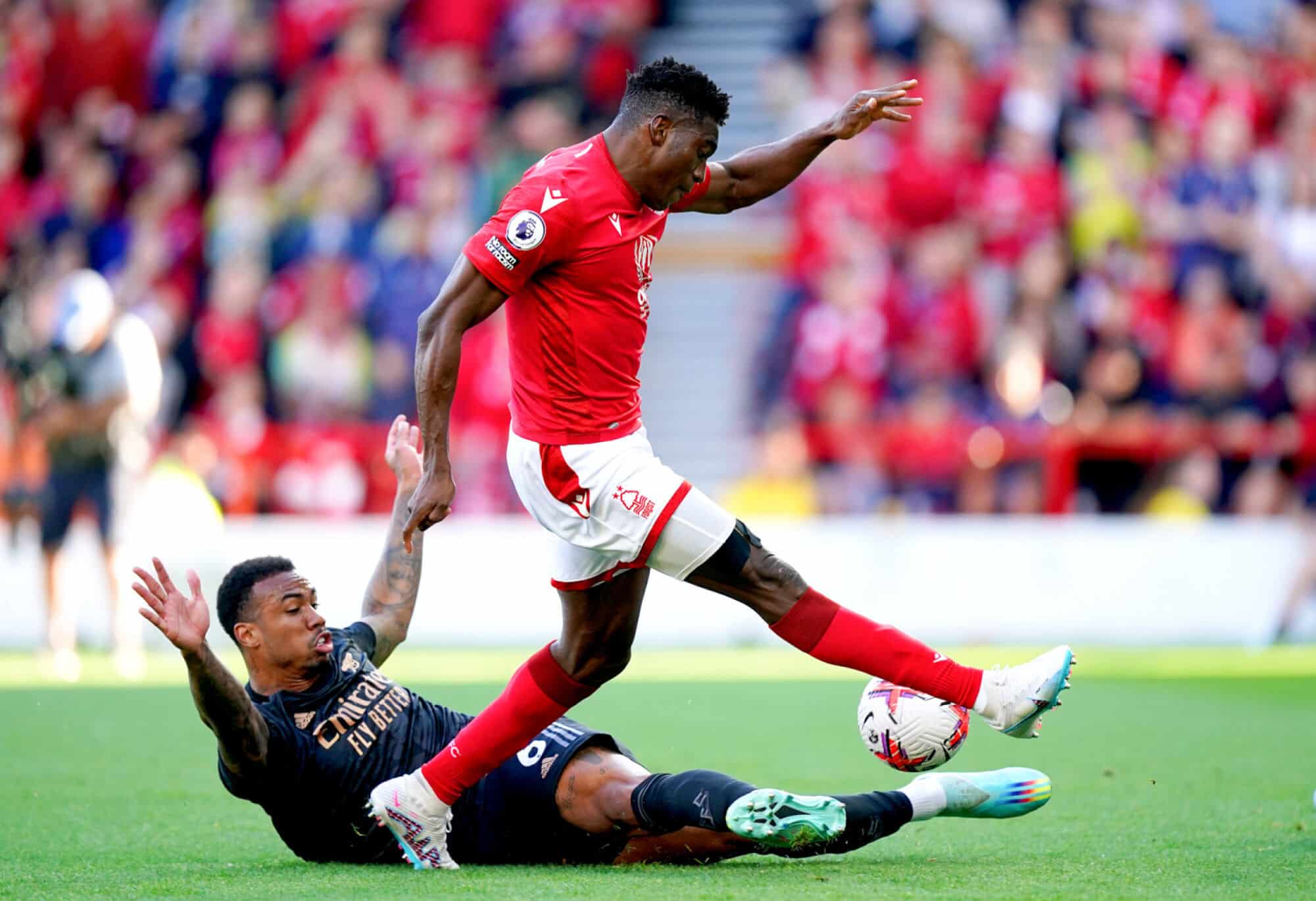 Taiwo Awoniyi in action for Nottingham Forest