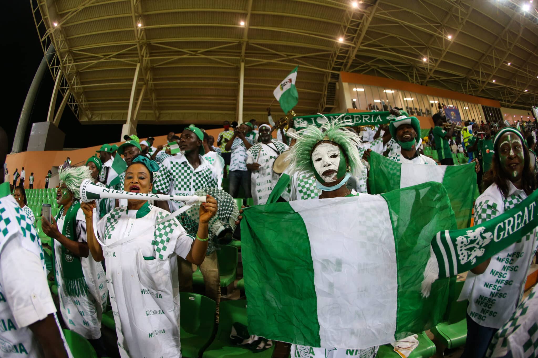 Fans of Nigeria during the 2021 Africa Cup of Nations