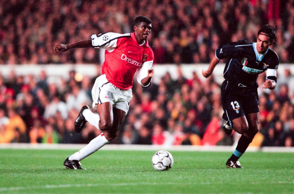 Kanu Nwankwo with Arsenal in the Premier League
