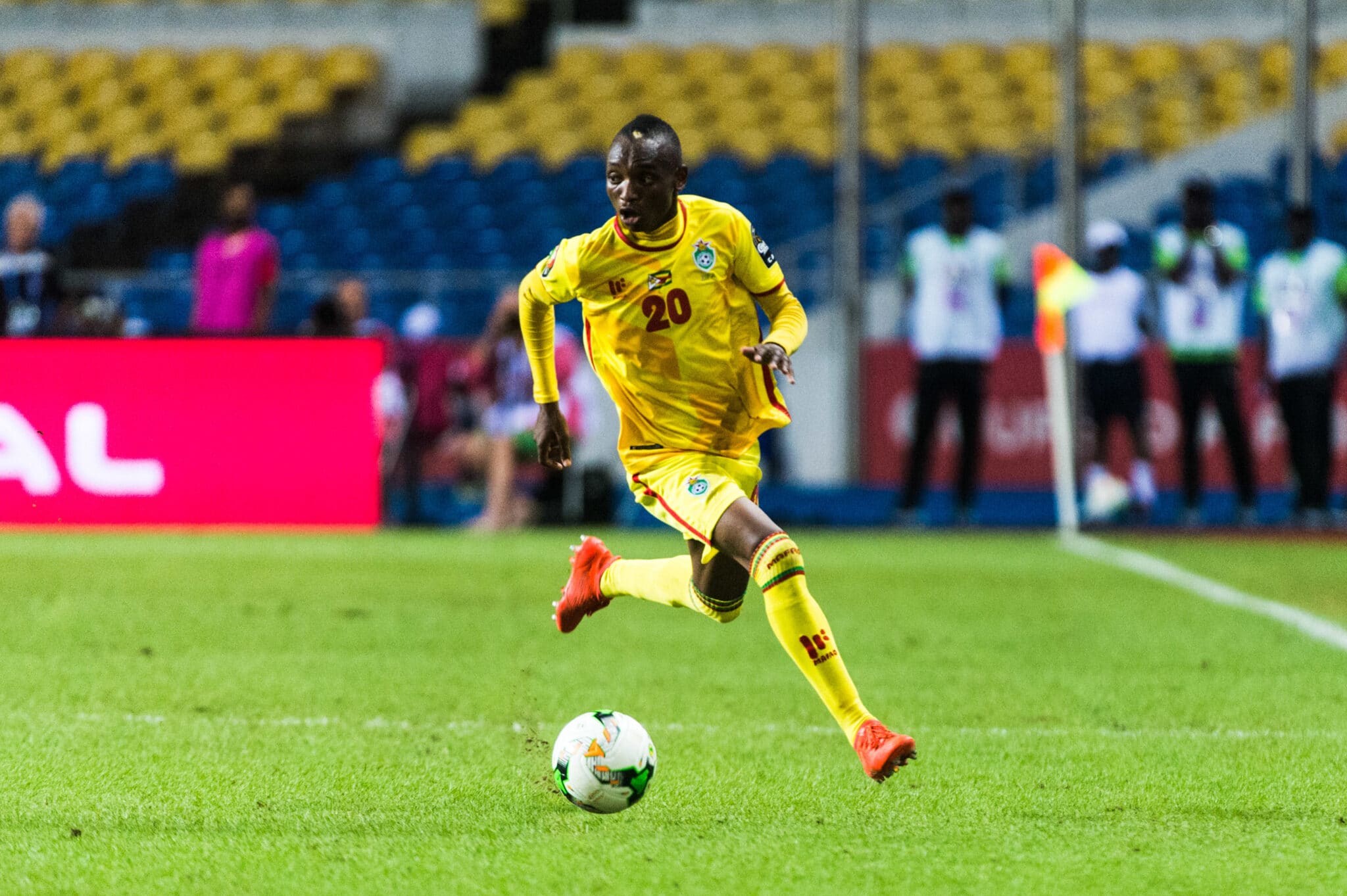 Khama Billiat of Zimbabwe during the African Nations Cup 