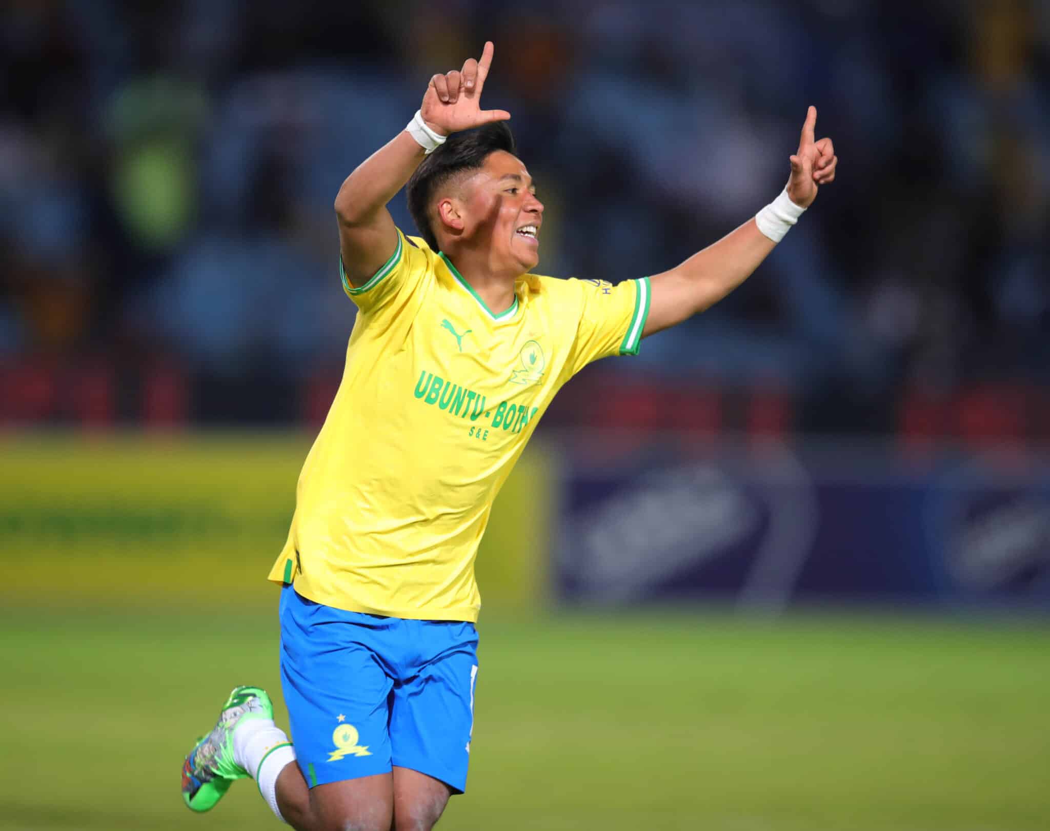 Marcelo Allende of Mamelodi Sundowns celebrates goal during the DStv Premiership 