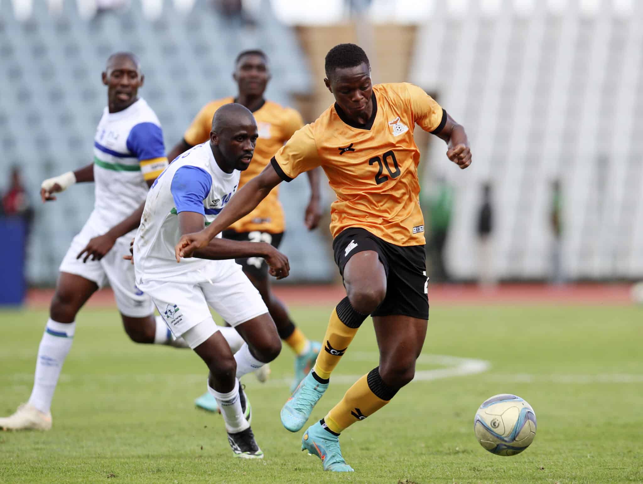 Patson Daka in action for Zambia