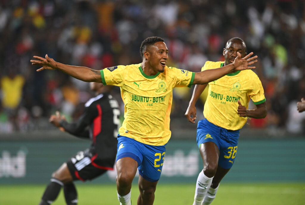 Pirates vs Sundowns: Mamelodi soar 1-0 over Orlando in PSL clash 1 Lucas Ribeiro Costa of Mamelodi Sundowns celebrates goal