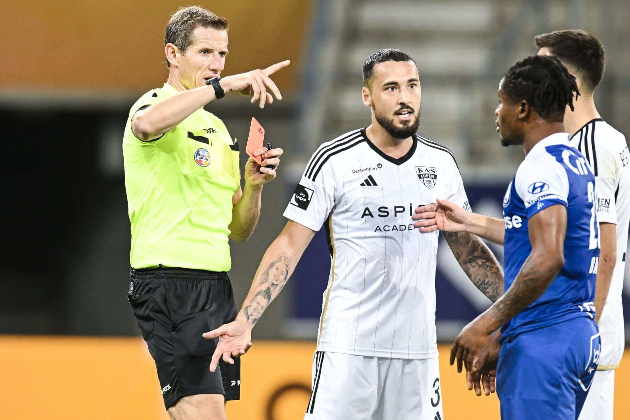 referee showing gift orban a red card