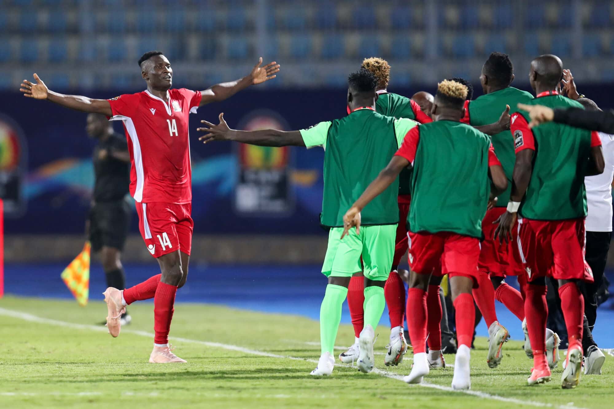 Harambee Stars celebrate goal