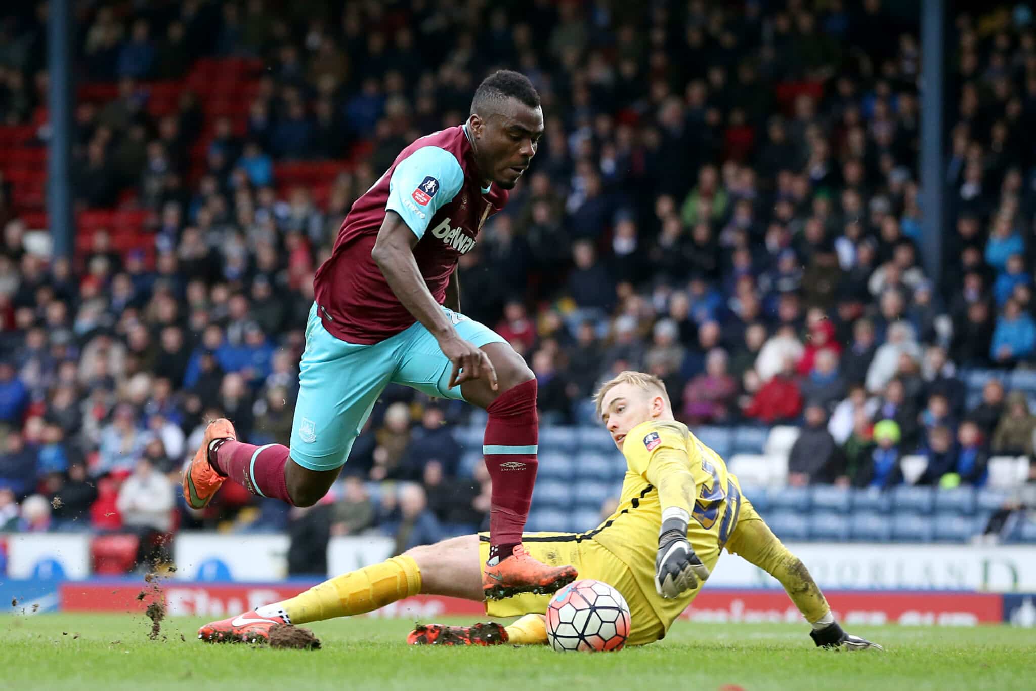 Emmanuel Emenike in action with West Ham