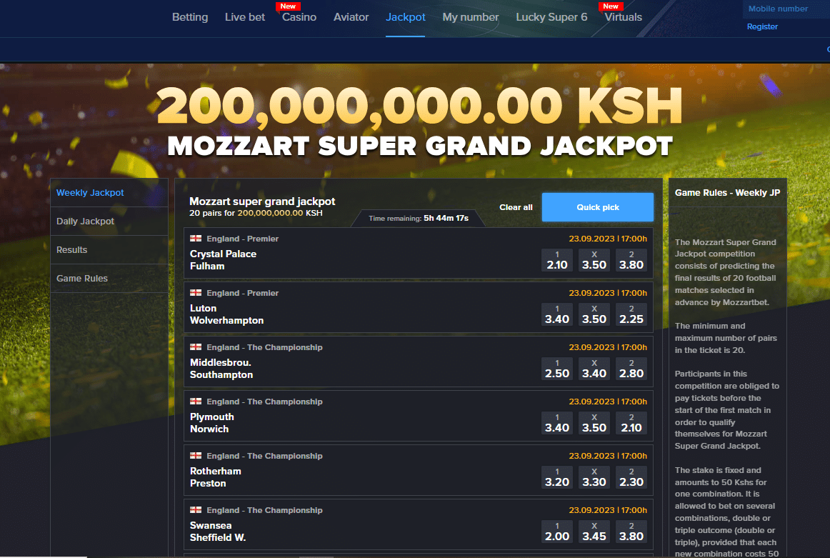 Mozzartbet Jackpot prediction