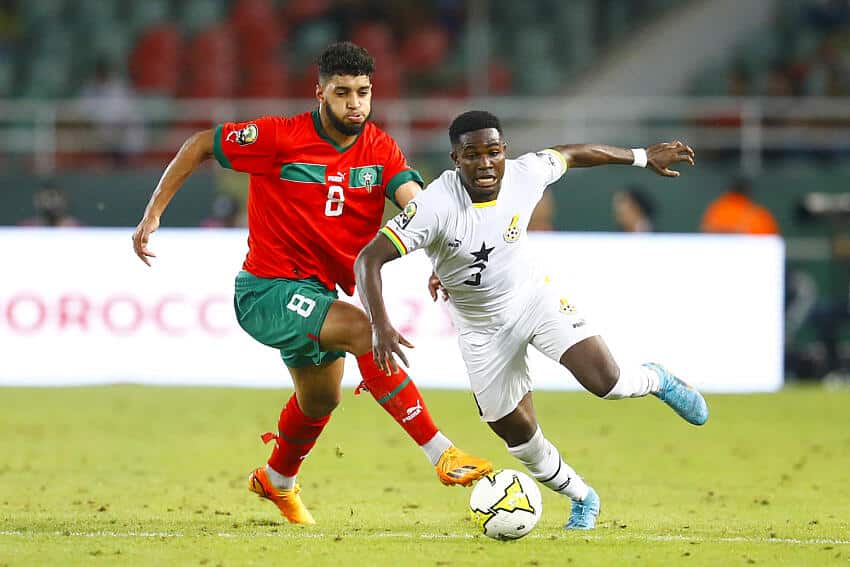 Ernest Nuamah in action for the Black Stars