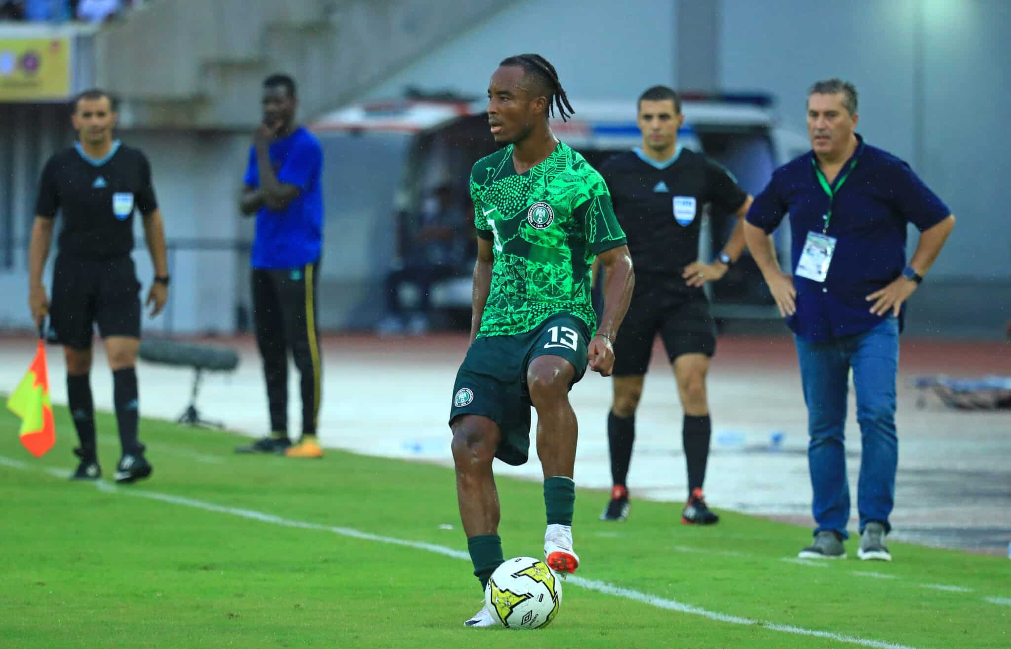 Bruno Onyemaechi of Nigeria during the 2023 Africa Cup of Nations Qualifiers game between Nigeria and Sao Tome and Principe at Godswill Akpabio Stadium in Uyo, Nigeria on 10 September 2023   - 