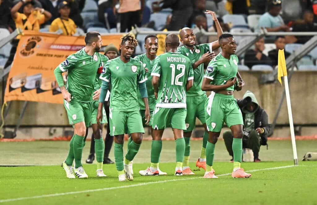 Sekhukune scores the first goal of the match during the DStv Premiership 2023/24 