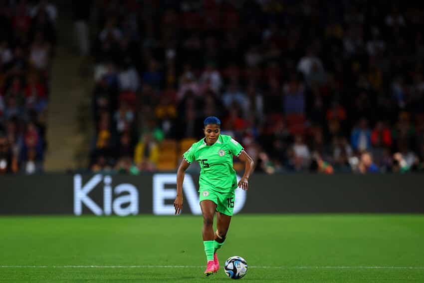 Nigeria Super Falcons vs Ethiopia lineups, team news - 2024 Olympic Qualifiers 1 Rasheedat Ajibade of the Super Falcons in action